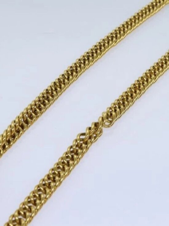 CHANEL Chain Pearl Belt metal Gold CC Auth bs13679 main image 7
